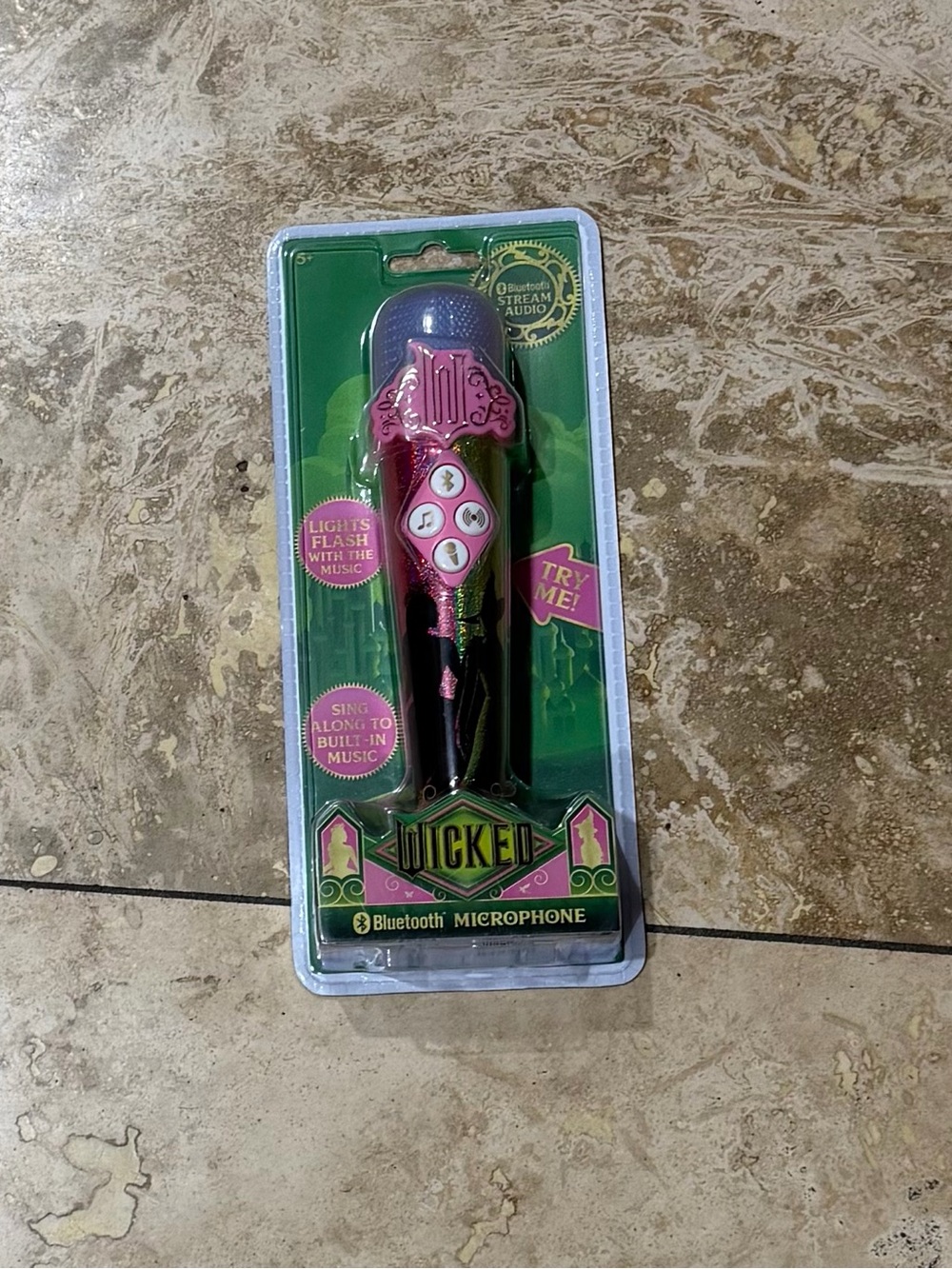 Wicked Bluetooth Microphone – Green and Purple Packaging